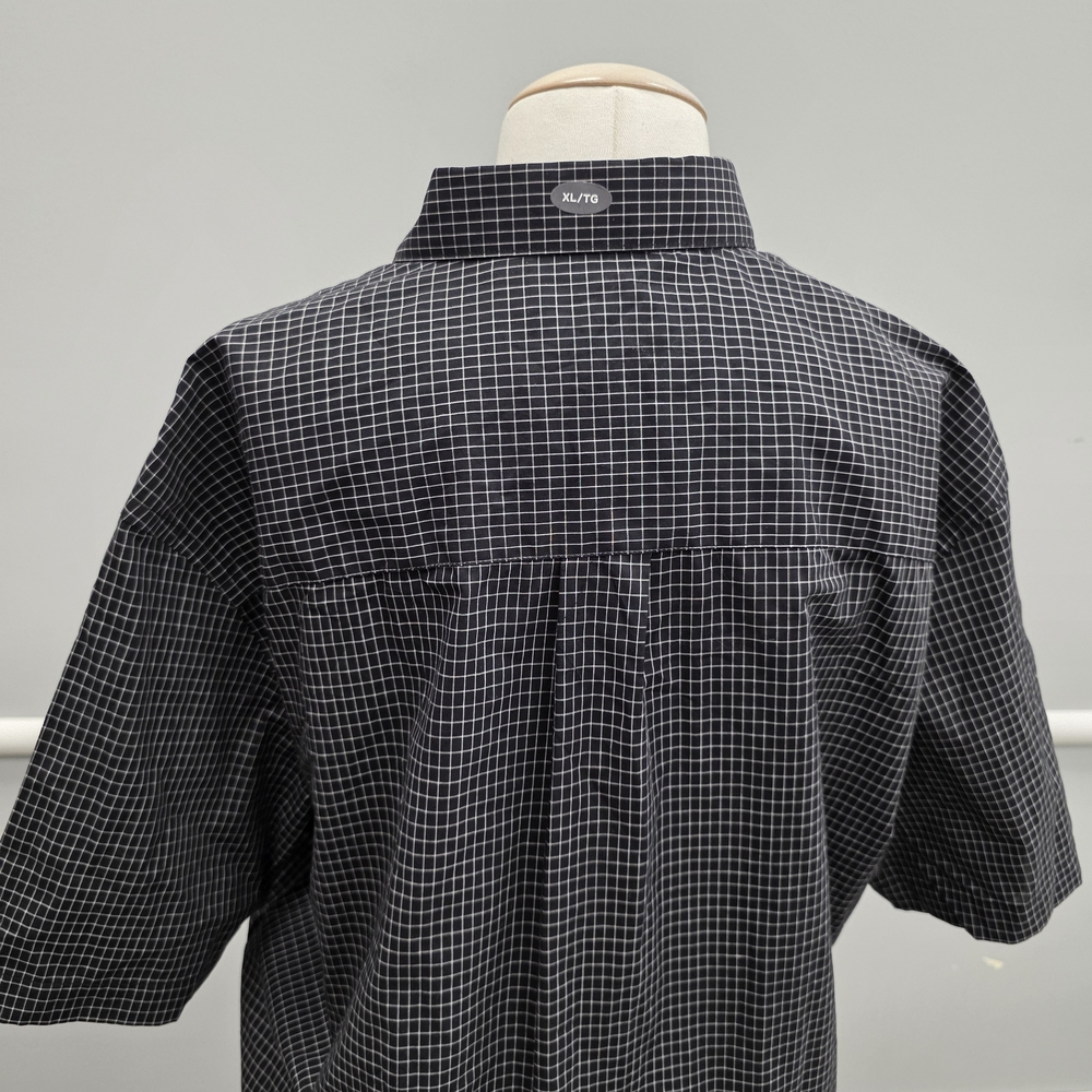 Van Heusen Men's Dark Checkered Button Down Shirt - Picture 7 of 10